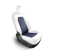 WEIFANAA Housse Siège Voiture pour Tesla pour Modèle Y pour 3 Couverture Complète De Siège Ventilation avec 10 Ventilateurs pour Un(White Blue,2Pcs Passenger)