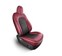 WEIFANAA Housse Siège Voiture pour Tesla pour Modèle Y pour 3 Couverture Complète De Siège Ventilation avec 10 Ventilateurs pour Un(Burgundy Black,2Pcs Passenger)