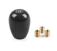 WEIFANAA Pommeau Levier Vitesse Pommeau Levier Vitesse Fiber Carbone Véritable 5/6 Vitesses Forme Boule Ronde Transmission Manuelle Manette M8x1.25 M10x1 5(6speed Black)