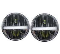 WEIFANAA Projecteur Principal Auto 2 Pièces Pour 1992~2001 Pour AM Pour Général Pour Hummer 7 Pouces Phare LED H4 Hi-Lo Avec Halo Angel Eyes(Section A)
