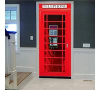 WEIFENGX Papier Peint Porte 3D Photo Mural Porte Stickers Cabine Téléphonique Diy Chambre Vinyle Amovible Porte Sticker Affiche Pour La Chambre Décoration Art Salon (77X200Cm) Autocollants