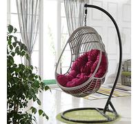 WEIGE Coussin de Chaise Oeuf Suspendu épaissir sans Support Coussin de siège de balançoire nid de Chaise Suspendue Dossier avec Oreiller-Violet 90x120x15cm (35x47x6inch)