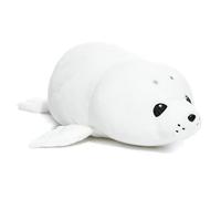 WEIGEDU Adorable coussin en peluche bébé phoque blanc, jouet en peluche doux, coussin corporel douillet pour enfants et adultes, poupée phoque de l'océan Arctique