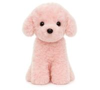 WEIGEDU Caniche rose en peluche - Bichon frisé maltais en peluche pour filles, enfants, bébés, anniversaire, Pâques, Noël - 32 cm