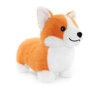 WEIGEDU Peluche Corgi Adorable Animal en Peluche Coussin Kawaii Doux pour Chien Chiot Welsh Corgi réaliste, Cadeaux pour Enfants et Amoureux des Chiens