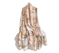 WEIGEER Silk Scarf Femme Shawl Green Stain Neckerchief Head Wrap Thin Scarf Femme Beach Shawl Vintage Bridal Mousseline Musulman Colorful Cloth Décorations Scarf Ceinture Shawl Marron (Rose)