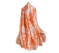 WEIGEER Silk scarf Women Écharpe en soie pour femmes Shawl Yellow Scarf Stain Neckerchief Head Wrap Thin Scarf Ladies Beach Shawl Vintage Bridal Chiffon Scarf Muslim Colorful Cloth Belt (Orange)