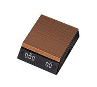 Weight Balance à café expresso en bois de noyer - Mini balance numérique avec minuteur automatique for café filtre en grains(500g/0.01g)