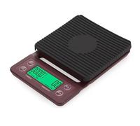 Weight Balance de cuisine et de pâtisserie - Balance numérique haute précision 5 kg avec minuteur, idéale for le café filtre et le comptoir de bar(Red)