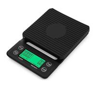 Weight Balance de cuisine et de pâtisserie - Balance numérique haute précision 5 kg avec minuteur, idéale for le café filtre et le comptoir de bar(Black)