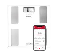 Weight Connect - Balance Connectée Bluetooth, Analyse Des Masses Graisseuse, Musculaire, Hydrique Et Osseuse, Imc, Capacité 180 Kg, Graduation 50G, Ecran Led, Plateau Verre, Sérigraphié