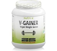 Weight Gainer Vegan for Weight Gain - Nutri-Plus V-Gainer Caramel au beurre de cacahuètes 2kg - sans maltodextrine