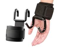 Weight Lifting Hooks - Nylon Heavy Duty Fitness Wrist Straps Grips | 14.96 Inches Lifting Pull Up Hooks For Powerlifting, Bodybuilding, Shrugs, Rows, Deadlift