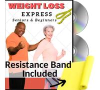 Weight Loss Exercise for Seniors and Beginners- 5 Fat Buring Workouts + Resistance Band. Easy to follow fitness program, burns calories, fun to do! Low impact exercise DVD for seniors and beginners.