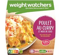 Weight Watchers Poulet Curry Coco Noix de Coco Riz aux Eclats de Légumes, 300g