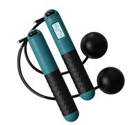 Weighted Jump Rope | TPU, 3,5 cm Balls | Electronic Smart Counter For Kids & Adults | Exam Training Skipping Rope (Ball Color May Vary)