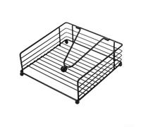 Weighted Metal Napkin Holder Non-Slip Base Outdoor(black)