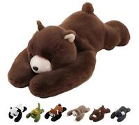 Weighted Plush Animal for Kids & Adults, 30/45/60CM Cute Weighted Stuffed Animal, Hugging Pillow for Anxiety Relief&Sleep Support, Snugly Panda Sloth Stuffed Toy,Gift for Boys Girls (Brown bear,30CM)