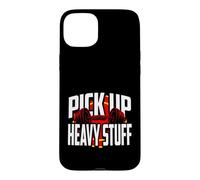 Weightlifting Motivation Pick Up Heavy Stuff Gym Graphic Coque pour iPhone 15 Plus