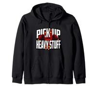Weightlifting Motivation Pick Up Heavy Stuff Gym Graphic Sweat à Capuche