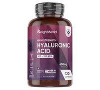 Acide Hyaluronique en Gélules 600mg, 120 Gélules Vegan Pour 4 Mois, Acide Hyaluronique Avec 500-700 kDa Sous forme d'Hyaluronate de Sodium