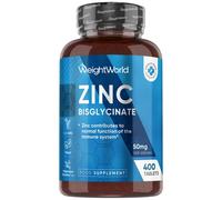 Zinc Bisglycinate 400 Comprimés Vegan - 1 Comprimé Tous Les 2 Jours Soit 12,5 mg/Jour - Os, Peau, Cheveux, Ongles (EFSA) - Zinc Complement Alimentaire Pour Homme & Femme Haute Biodisponibilité