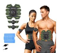 WeightWorld Ceinture Abdominale Electrostimulation, Electrostimulateur Musculaire EMS, Fessier, Jambes & Bras, Abdominaux Appareil Musculation Ceinture Homme & Femme, Rechargeable USB, Certifié CE