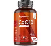 Coenzyme Q10 200mg, 120 Gélules Vegan pour 4 Mois d'Approvisonnement, Ubiquinone Coq10 Fermenté sans Gluten et sans Stéarate de Magnésium
