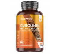 Curcuma Gingembre Poivre Noir 180 Gélules Vegan (6 Mois) - 95% Curcumine