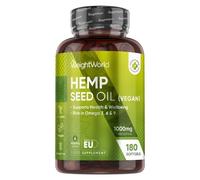 WeightWorld Huile de graines de chanvre 1000 mg 180 gélules molles