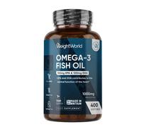WEIGHTWORLD Huile de Poisson Oméga-3 1000mg, 400 Capsules Molles