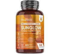 WeightWorld SunGlow Auto-Bronzant & Santé de la Peau 120 Comprimés