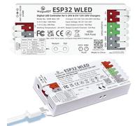 WeiguoIOT ESP32 WLED Contrôleur numérique de bande LED USB-C, 5-24 V, fusible 16 A, contrôle dynamique par application d'éclairage DIY pour bande adressable WS2811 WS2812 SK6812 TM1814 WS2813 WS2815