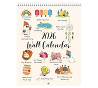 Weihna Calendrier 12 mois 2026 | Planificateur vertical à spirales | Calendrier mural annuel 2026 | Pour la maison, le réfrigérateur, la famille, les, les femmes, les hommes, les filles