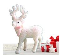 Weihnachts Hirsch - Glitzernde Rentier Skulptur | Décorations de Noël décoratives avec inscription « Hirsch » pour intérieur, Zuhause, Winter, Feiertage, Garten, Fenster, Halloween, Festliche Dekorati