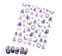 Weihnachts Nagelaufkleber - Selbstklebendes 3D Dekoration Band | Feiertags Nagelaufkleber for Frauen Mädchen Pediküre Winter Herbst Valentinstag Kinder DIY Styling Kosmetik Beauty Geschenk