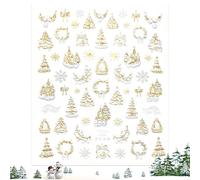 Weihnachts Nagelaufkleber - Selbstklebendes 3D Dekoration Band | Feiertags Nagelaufkleber for Frauen Mädchen Pediküre Winter Herbst Valentinstag Kinder DIY Styling Kosmetik Beauty Geschenk