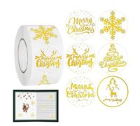 Weihnachtsaufkleber mit Schneeflocken- und Baummotiv - 500 Stück, hübsche Aufkleber, festliche, dünne Aufkleber für Scrapbooking, Bastelarbeiten, Geschenkverpackungen | für, Mädchen, Lehrer, Kl