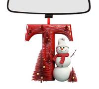 Weihnachtsbaum Buchstabenornament Acryl | Dekoanhänger 8 cm | Leichter Weihnachtsschmuck mit Einzigartigem Design für Baumdekoration Schule Zuhause Feste