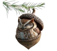 Weihnachtsdekoration Acryl-Tier-Anhänger - 7,5 cm Weihnachtsbaum-Ornement, Schlüsselanhänger & Taschenanhänger, niedliches 2D Flachdesign für Festliche Dekoration