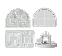 Weihnachtsdorf-Kerzenhalter-Form, süßes Haus, wiederverwendbare Silikonform | Teelichthalter-Form, Heimdekoration für Zuhause, Wohnzimmer, Schlafzimmer, Couchtisch, Eingangsbereich, Kunstunterricht