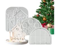 Weihnachtsdorf-Kerzenhalter-Form, süßes Haus, wiederverwendbare Silikonform | Teelichthalter-Form, Heimdekoration für Zuhause, Wohnzimmer, Schlafzimmer, Couchtisch, Eingangsbereich, Kunstunterricht