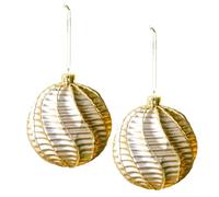 Weihnachtskugeln, 2 Stück Leichte Anhänger Für Christbaumschmuck 8 Zentimeter, Vintage Weihnachtsdekoration, Für Innenbereich Außenbereich Winter Zuhause Familie Freunde Wand Fenster