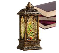 Weihnachtsmann beleuchtete Weihnachtskugel - 185 g LED-Sechseck-Deko-Laterne | Winterdeko für Wohnzimmer, Schlafzimmer, Esszimmer und Fenster | Festliches Geschenk für Jugendliche und Erwachsene