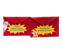 Weihnachtsmann & Co. KG Lot de 2 enveloppes avec vœux de Noël de la série Père Noël & Co KG en feutre, contenu de la livraison : 2 pièces, dimensions d'une enveloppe (L x l x H) : 17 x 12 x 2 cm.
