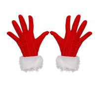 Weihnachtsmann Handschuhe Für Frauen - Rote Weihnachtsvelvet Cosplay | Erwachsene Weihnachtsmann Cosplay Fäustlinge Für Feiertage - für Party Feiertage Festival Neujahr Veranstaltung Feierlichkeiten M