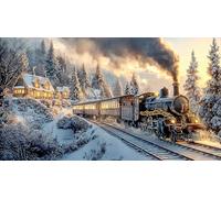 Weihnachtszug Puzzle 1000 pièces Educa Jouet en Bois Divertissement créatif Décoration Intérieure Jeu éduKatzeif Challenge Toy pour Adultes & Enfants des 14 Ans 38x52cm/1000pcs