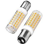 WeiHong LED Ampoule Machine a Coudre B15,B15D Baïonnette DoubleContact 6W AC 220V,60W Lampe Incandescence Équivalent,Pour Réfrigérateur/Machine à Coudre/Lampe de Table(Lot de 2) (Blanc chaud)