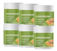 Weihrauch-Feuchtigkeitsbalsam pour les peaux sèches, baume hydratant pour le visage au beurre de karité et aux huiles végétales, baume apaisant pour la tension musculaire, hydratation durable (6pcs)