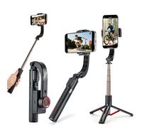 WEIIBDIE Stabilisateur de cardan pour smartphones, cardan de téléphone à 1 axe avec télécommande, perche à selfie portable et pliable et support de téléphone pour stabilisateur de vlogging, vidéos
